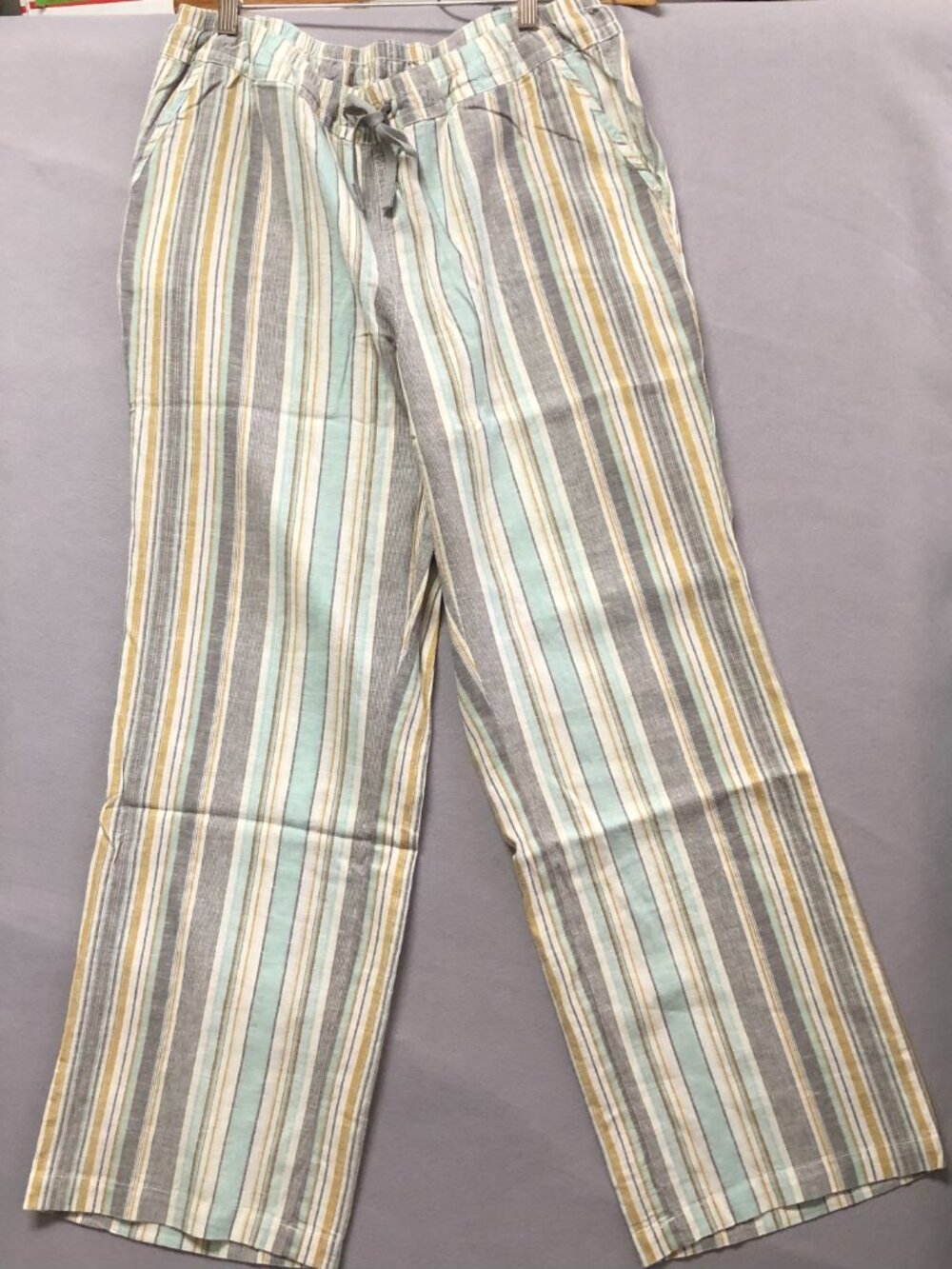 Aventura Breezy Striped Pant Large 34" Waist Drawstring Organic New